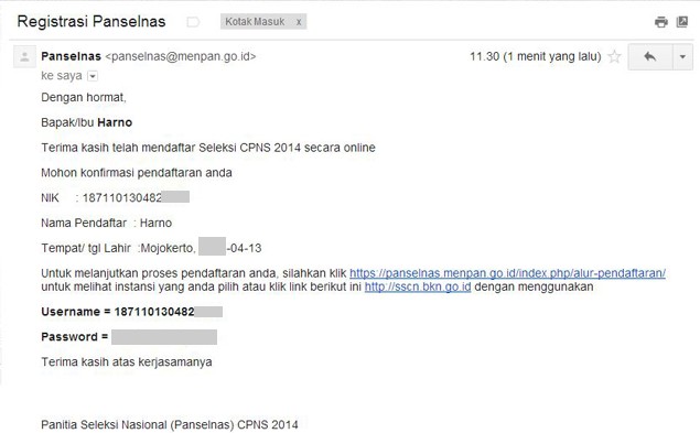 Cara Daftar Seleksi CPNS 2014 Tahap 1