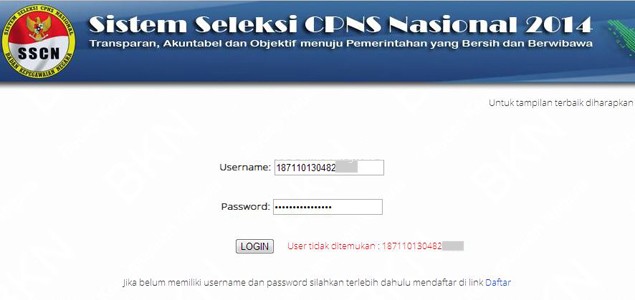 Langkah ke empat Cara Daftar Seleksi CPNS 2014 Tahap 1